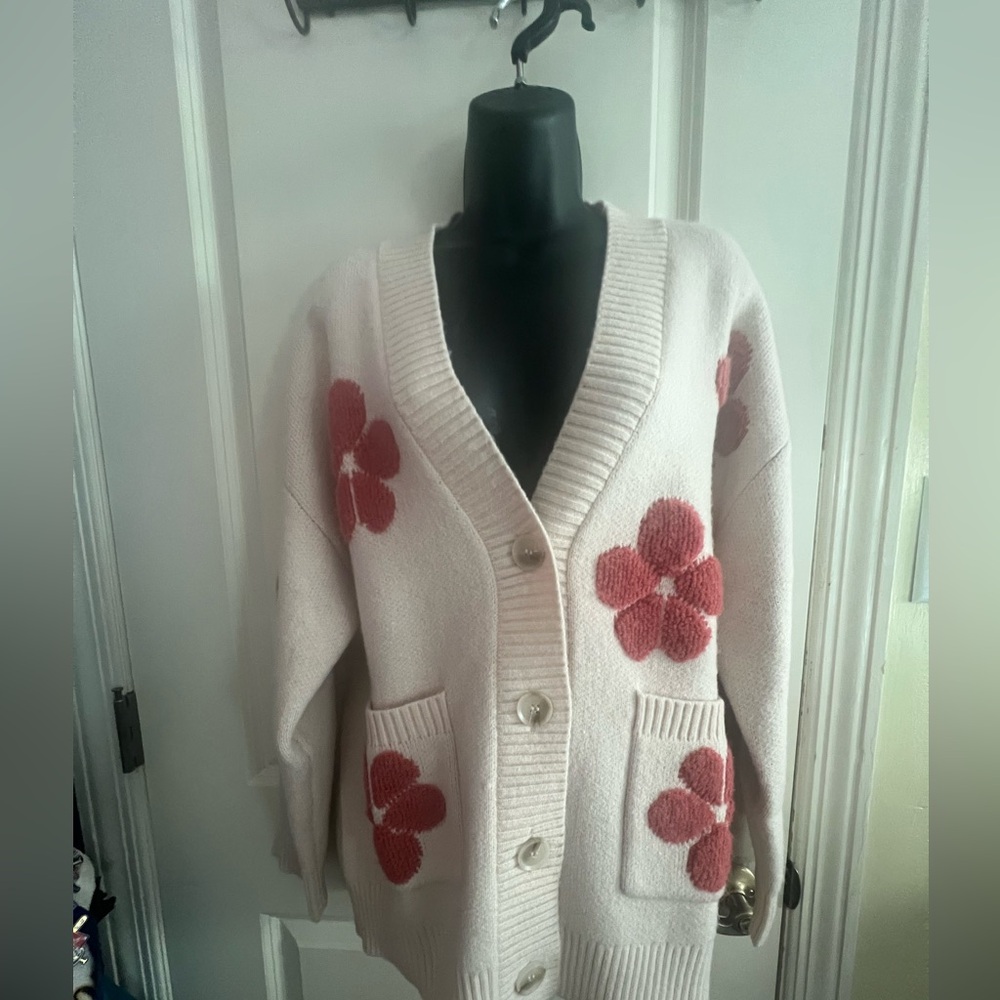 Lush Pink and Cream Knit Top